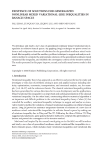 EXISTENCE OF SOLUTIONS FOR GENERALIZED NONLINEAR MIXED VARIATIONAL-LIKE INEQUALITIES IN BANACH SPACES