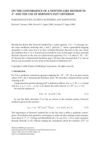 ON THE CONVERGENCE OF A NEWTON-LIKE METHOD IN R