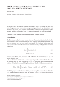 ERROR ESTIMATES FOR SCALAR CONSERVATION LAWS BY A KINETIC APPROACH