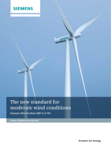 The new standard for moderate wind conditions Answers for energy.