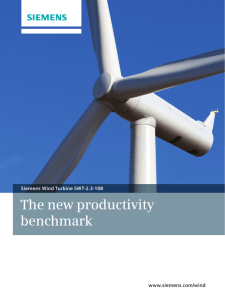 The new productivity benchmark Siemens Wind Turbine SWT-2.3-108 www.siemens.com/wind