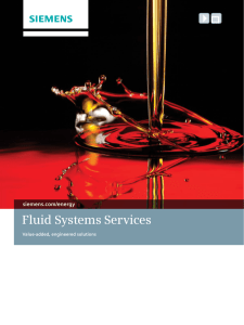 Fluid Systems Services siemens.com/energy Value-added, engineered solutions