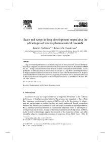 Scale and scope in drug development: unpacking the Iain M. Cockburn