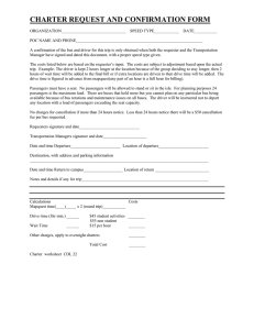 CHARTER REQUEST AND CONFIRMATION FORM