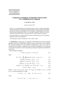 A NONLOCAL PARABOLIC SYSTEM WITH APPLICATION TO A THERMOELASTIC PROBLEM