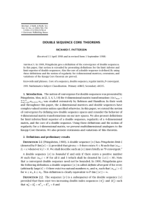 DOUBLE SEQUENCE CORE THEOREMS RICHARD F. PATTERSON