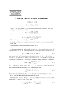 Internat. J. Math. &amp; Math. Sci. S016117120000082X © Hindawi Publishing Corp.