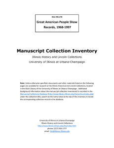 Manuscript Collection Inventory Great American People Show Records, 1968-1997