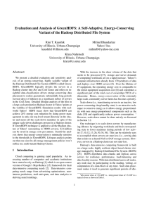 Evaluation and Analysis of GreenHDFS: A Self-Adaptive, Energy-Conserving