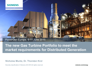 The new Gas Turbine Portfolio to meet the