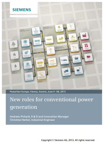 New roles for conventional power generation