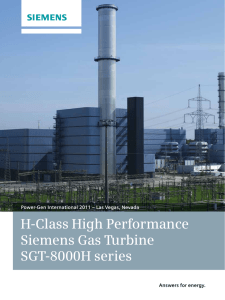 H-Class High Performance Siemens Gas Turbine SGT-8000H series Answers for energy.