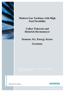 Modern Gas Turbines with High Fuel Flexibility  Volker Poloczek and