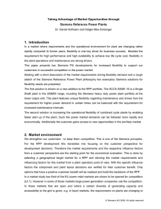 1. Introduction Taking Advantage of Market Opportunities through Siemens Reference Power Plants