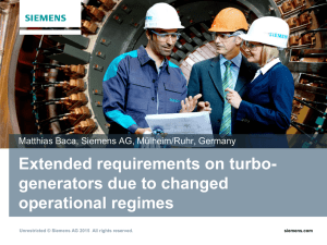 Extended requirements on turbo- generators due to changed operational regimes
