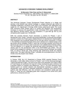 ADVANCED HYDROGEN TURBINE DEVELOPMENT