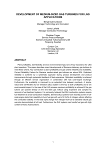 DEVELOPMENT OF MEDIUM-SIZED GAS TURBINES FOR LNG APPLICATIONS