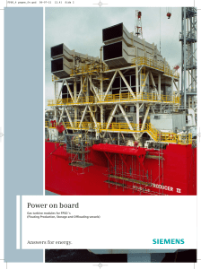 Power on board Answers for energy. Gas turbine modules for FPSO´s