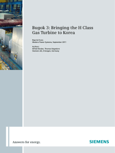 Bugok 3: Bringing the H Class Gas Turbine to Korea