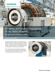 Siemens Air-Cooled Generators SGen-100A-4P Series siemens.com/energy