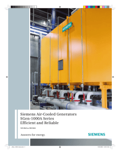 Siemens Air-Cooled Generators SGen-1000A Series Efficient and Reliable Answers for energy.