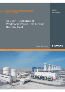 Az Zour: 1000 MWe of Workhorse Power Help Kuwait Beat the Heat Reprint