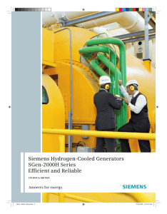 Siemens Hydrogen-Cooled Generators SGen-2000H Series Efficient and Reliable Answers for energy.