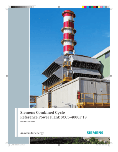 Siemens Combined Cycle Reference Power Plant SCC5-4000F 1S Answers for energy.