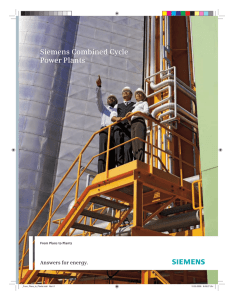 Siemens Combined Cycle Power Plants Answers for energy. From Plans to Plants