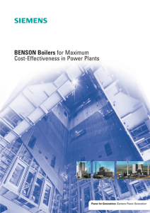 s BENSON Boilers Cost-Effectiveness in Power Plants Power for Generations