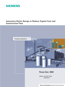 s Innovative Boiler Design to Reduce Capitel Cost and Construction Time