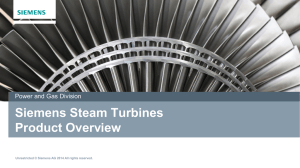 Siemens Steam Turbines Product Overview Power and Gas Division