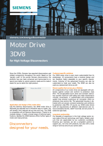 Motor Drive 3DV8  for High Voltage Disconnectors