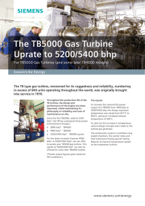 The TB5000 Gas Turbine Uprate to 5200/5400 bhp