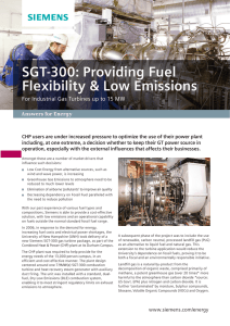 SGT-300: Providing Fuel Flexibility &amp; Low Emissions