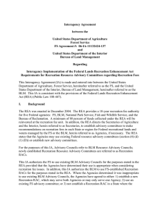Interagency Agreement between the United States Department of Agriculture