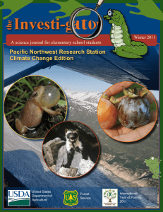 Investi-g the Pacific Northwest Research Station Climate Change Edition