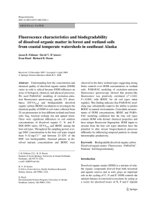 Fluorescence characteristics and biodegradability