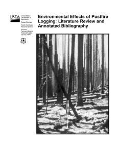 Environmental Effects of Postfire Logging: Literature Review and Annotated Bibliography