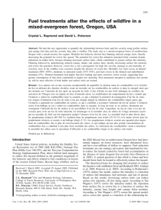 Fuel treatments alter the effects of wildfire in a