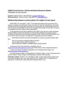 USDA Forest Service | Pacific Northwest Research Station Publication Announcement