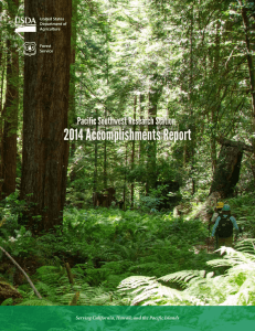 2014 Accomplishments Report Pacific Southwest Research Station United States