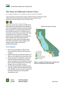 The State of California’s Street Trees United States Department of Agriculture