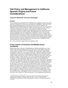 Oak Policy and Management in California: Spanish Origins and Future  Considerations