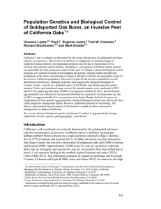 Population Genetics and Biological Control of California Oaks