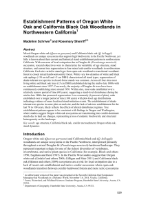 Establishment Patterns of Oregon White  Northwestern California