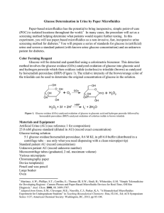 Glucose Determination in Urine by Paper Microfluidics