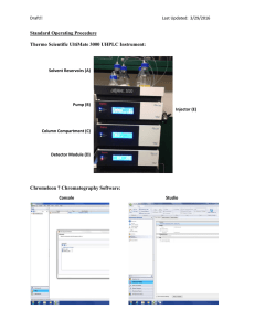 Standard Operating Procedure  Thermo Scientific UltiMate 3000 UHPLC Instrument: