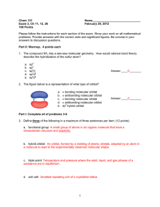 Please follow the instructions for each section of the exam.... problems. Provide answers with the correct units and significant figures.... Chem