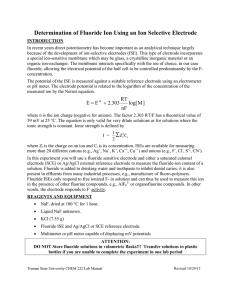 Determination of Fluoride Ion Using an Ion Selective Electrode